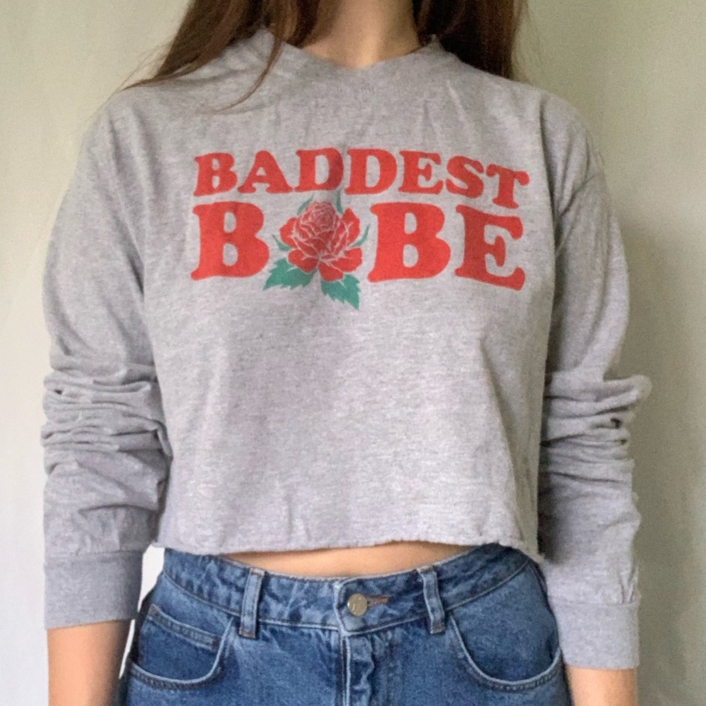 “Baddest Babe” Cropped Sweater